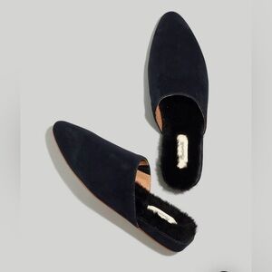 NWT Madewell: Suede Kasey Mule in Faux Shearling